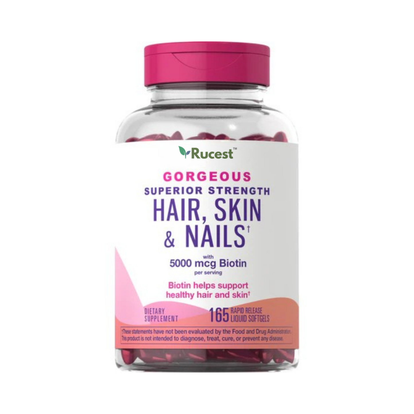 Hair, Skin & Nails infused with Moroccan Argan Oil, 165 Rapid Release Liquid Softgels