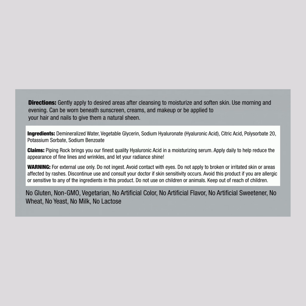 Rucest™Hyaluronic Acid Serum, 1 fl oz (30 mL) Pump Bottle