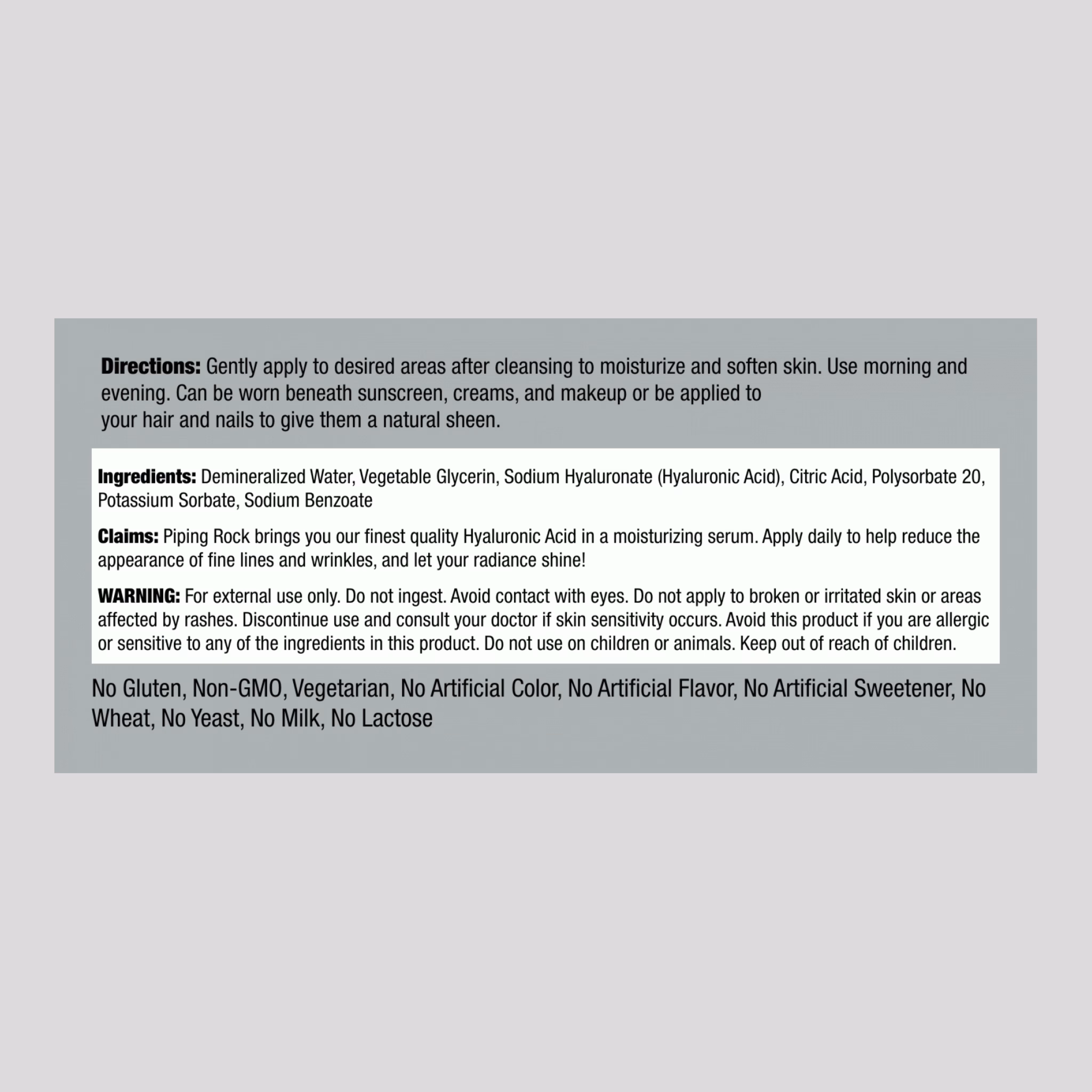 Rucest™Hyaluronic Acid Serum, 1 fl oz (30 mL) Pump Bottle