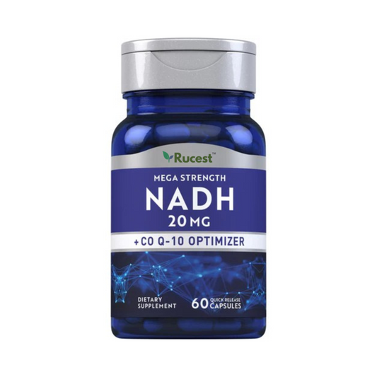 Mega Strength NADH + CoQ10 Optimizer, 20 mg, 60 Quick Release Capsules