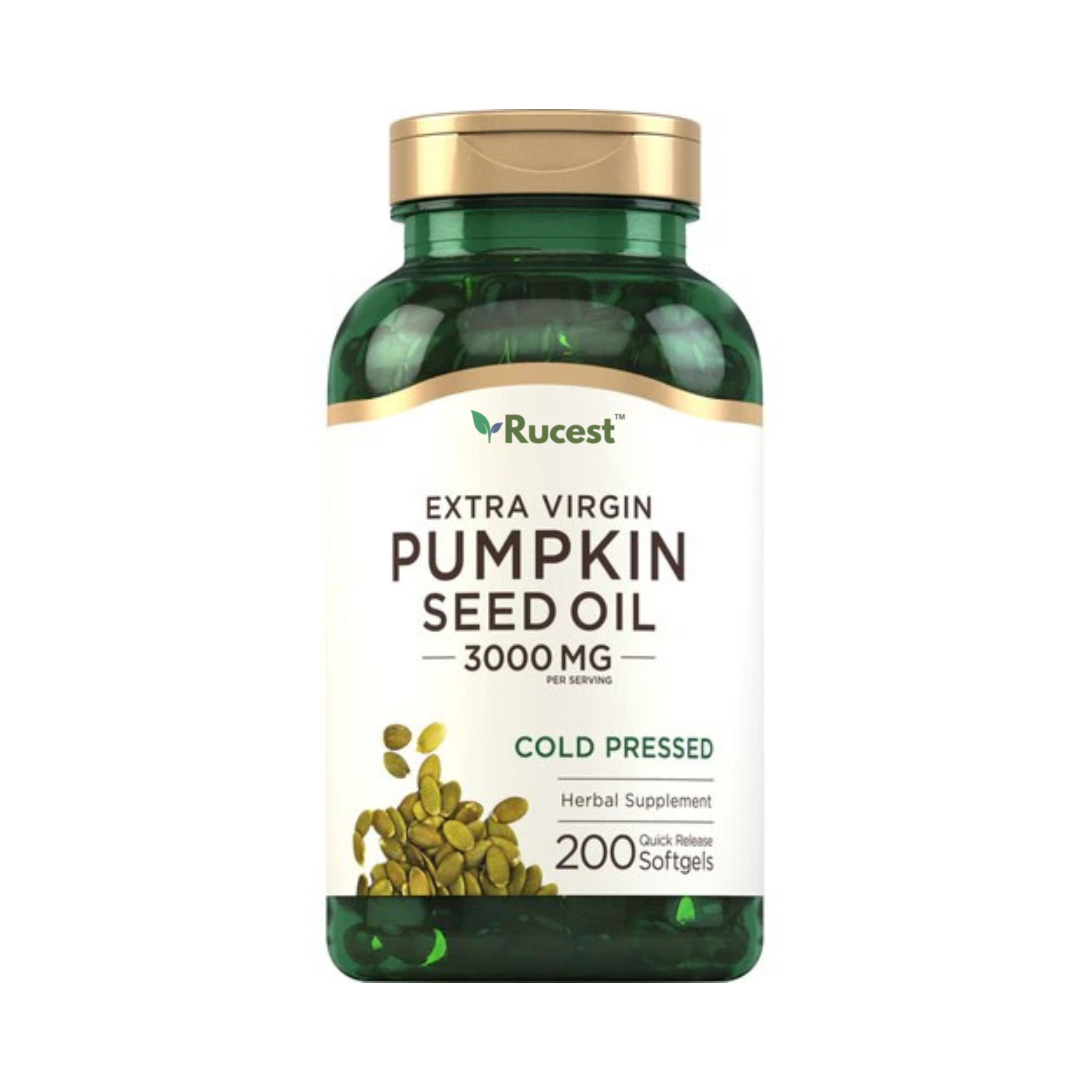 Rucest™Pumpkin Seed Oil, 3000 mg (per serving), 200 Quick Release Softgels