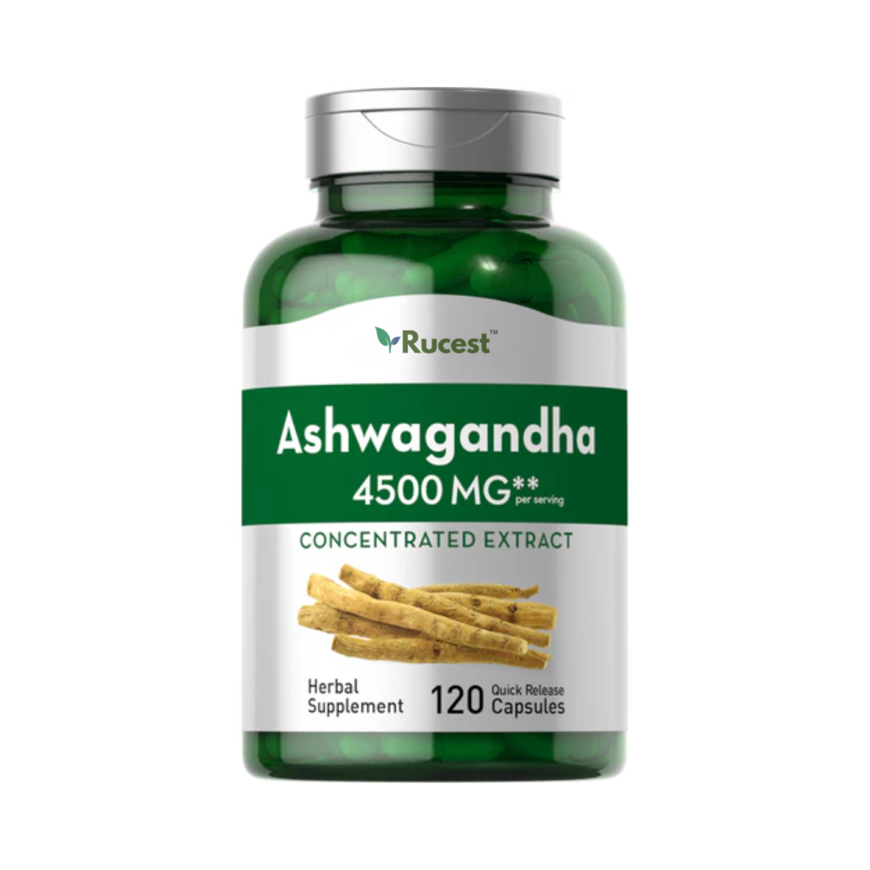 Rucest™Ashwagandha, 4500 mg (per serving), 120 Quick Release Capsules