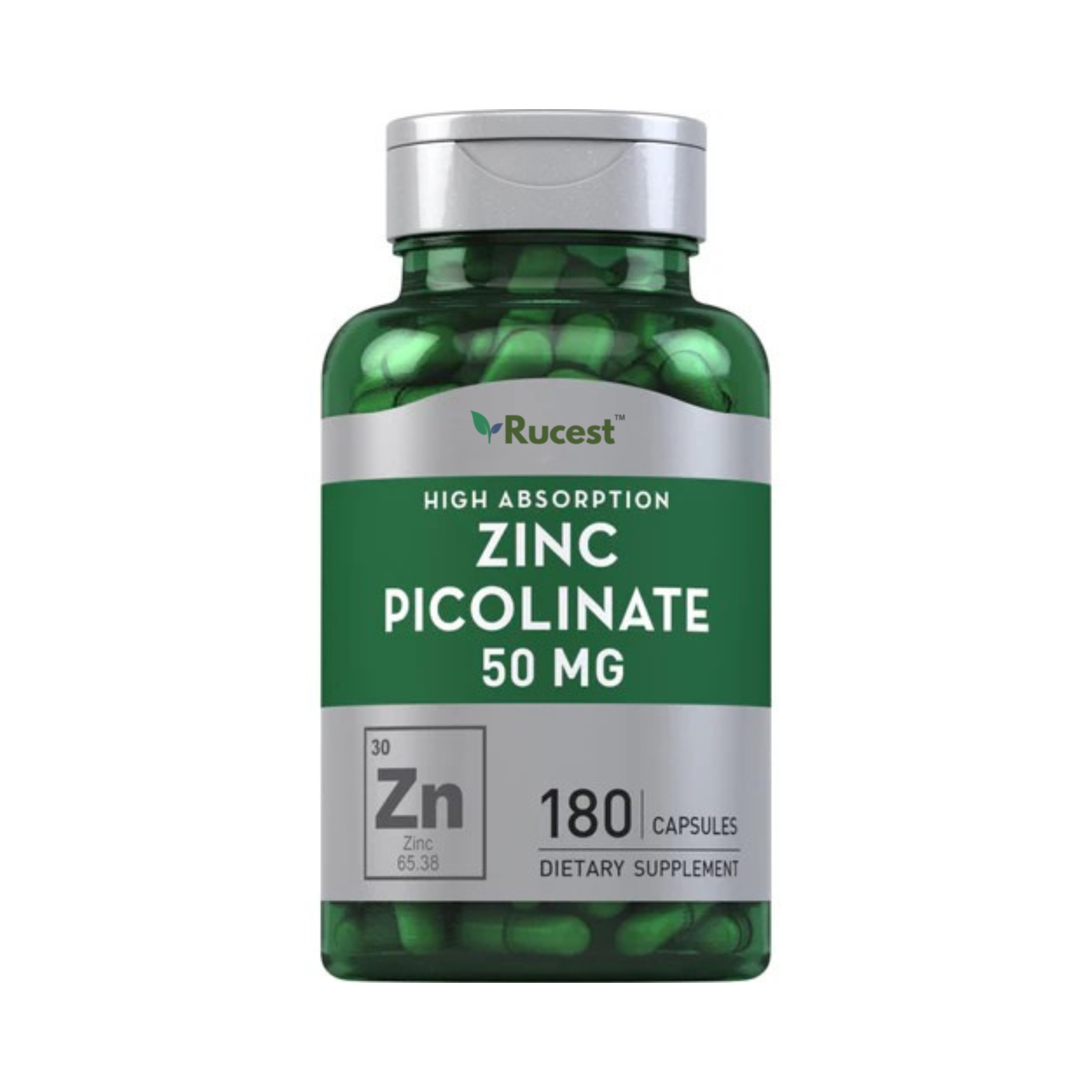 Rucest™Zinc Picolinate (High Absorption Zinc), 50 mg, 180 Quick Release Capsules