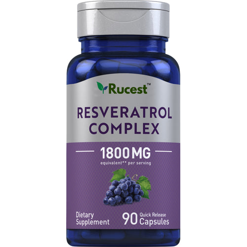 Rucest™Resveratrol Complex, 1800 mg (per serving), 90 Quick Release Capsules