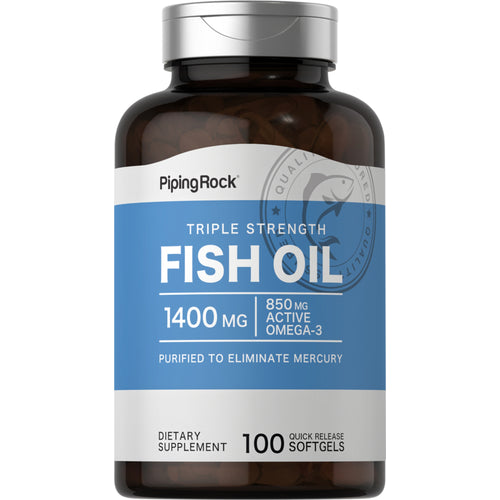 Rucest™Triple Strength Omega-3 Fish Oil 1400 mg (850 mg Active Omega-3), 100 Quick Release Softgels