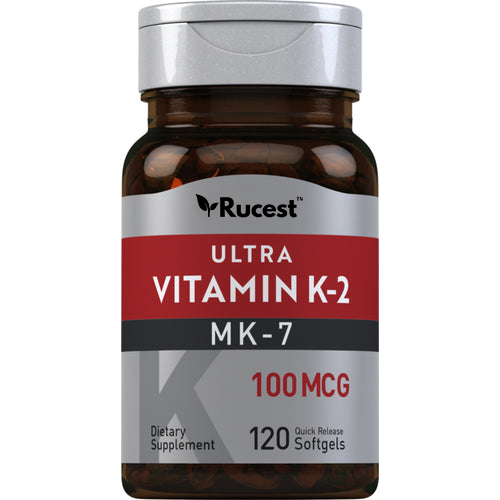 Rucest™Ultra K-2 with MK-7, 100 mcg, 120 Quick Release Softgels